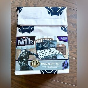 Marvel Black Panther Gray Twin Sheet Set
